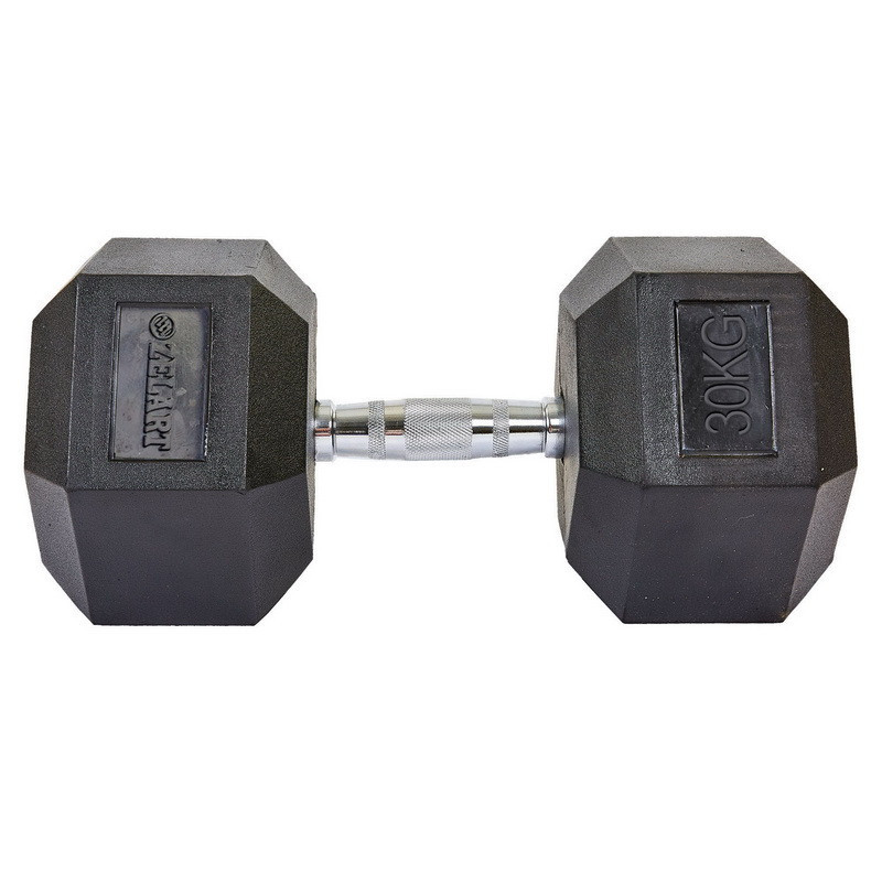 Гантель 30 кг цільна шестигранна гексагональна Zelart Київ - фото 3