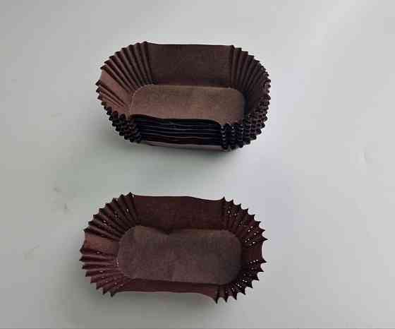 Тартолітка для чизкейка П8 Прямокутна коричнева (35х80х30) (100 шт.) (1 уп.) Харків