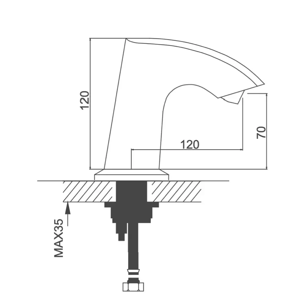 Змішувач для умивальника сенсорний GAPPO G518, хром Київ - фото 8