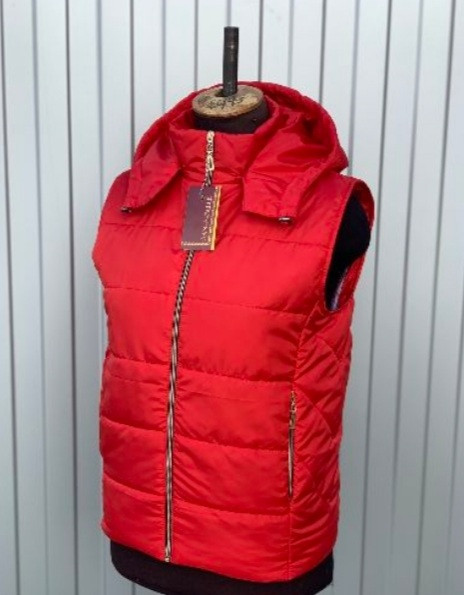 Женская  весенняя  короткая красная жилетка. Женский жилет 44-5_р Киев - изображение 3