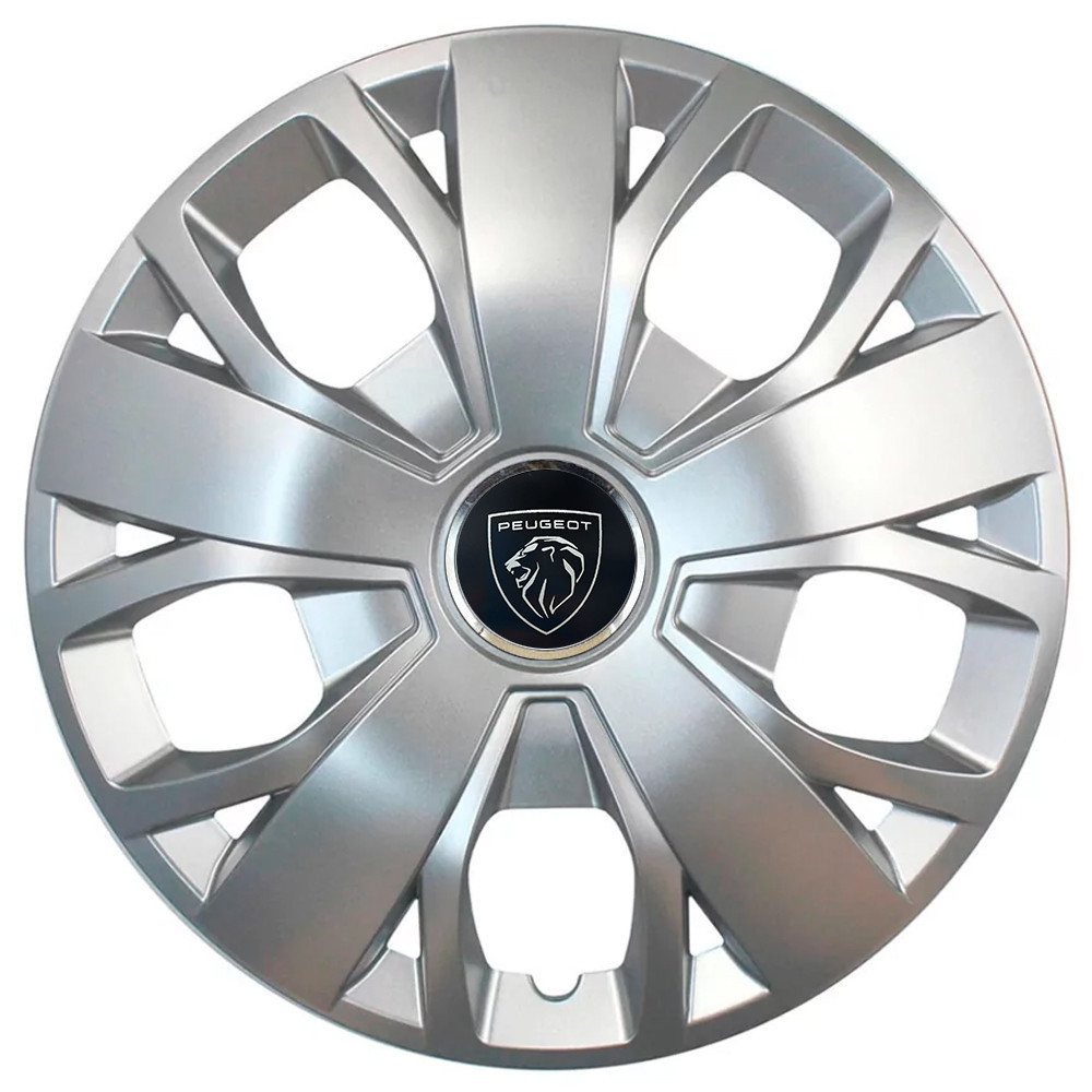 Автомобильные модельные колпаки R16 Peugeot NEW 420 4шт, SJS, серебристые Винница - изображение 1