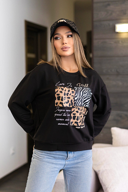 Трикотажний жіночий світшот двонитка "Safari" | Норма і батал Київ - фото 10