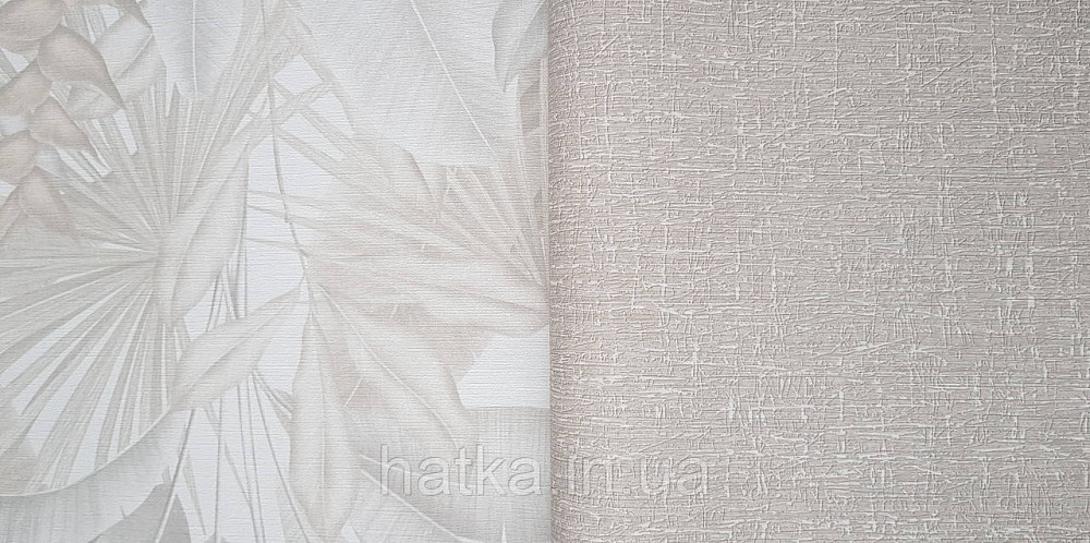 Шпалери вінілові на флізеліні AS creation Della Natura 1.06Х10 однотонні під тканину мішковина бежеві Київ - фото 3