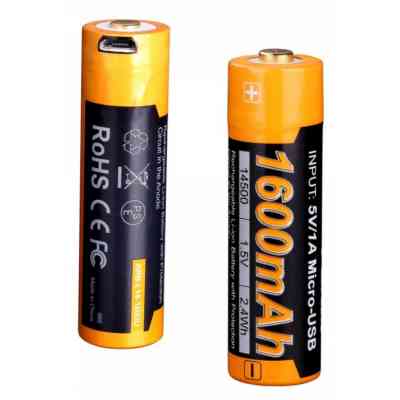 Аккумулятор Fenix 14500 micro usb зарядка (ARB-L14-1600U) Винница
