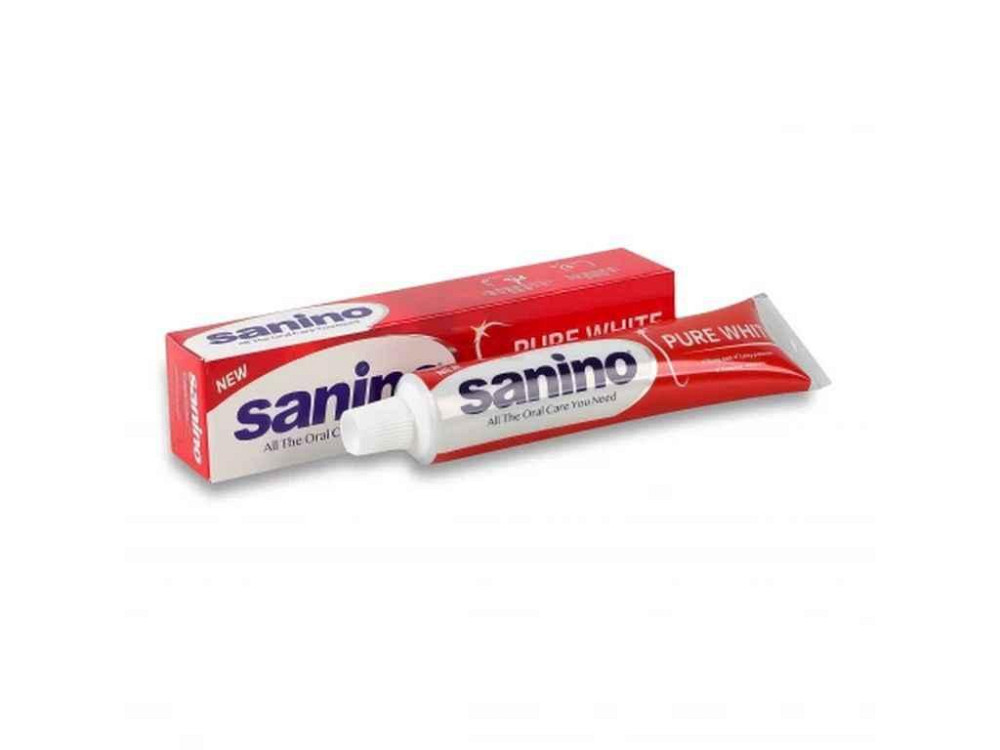 Зубная паста 75мл Pure white отбеливающая ТМ SANINO Solmir Solmir Solmir Київ - фото 1