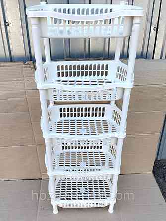 Пластиковая полочка на 5 ярусов белая Харьков