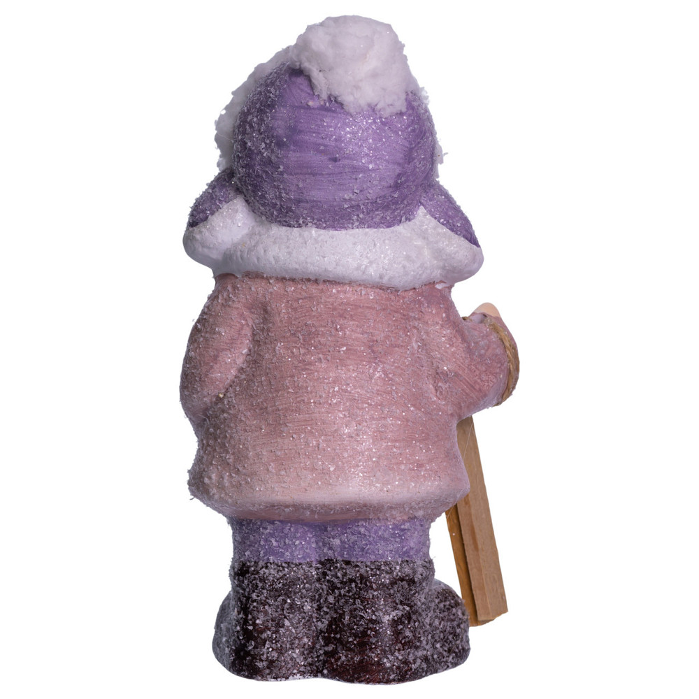 Yiwu Новорічна фігурка Дівчинка з лижами з фарфору 12×10×22 (см) новорічний декор для дому, ква Коломия - фото 3