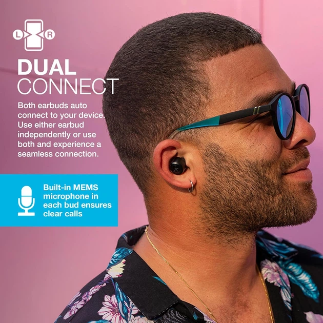 Уцінка Бездротові навушники JLab Go Pop+, внутрішньоканальні, Bluetooth-навушники, 35 годин відтворення, Bluetooth-навушники Київ - фото 9