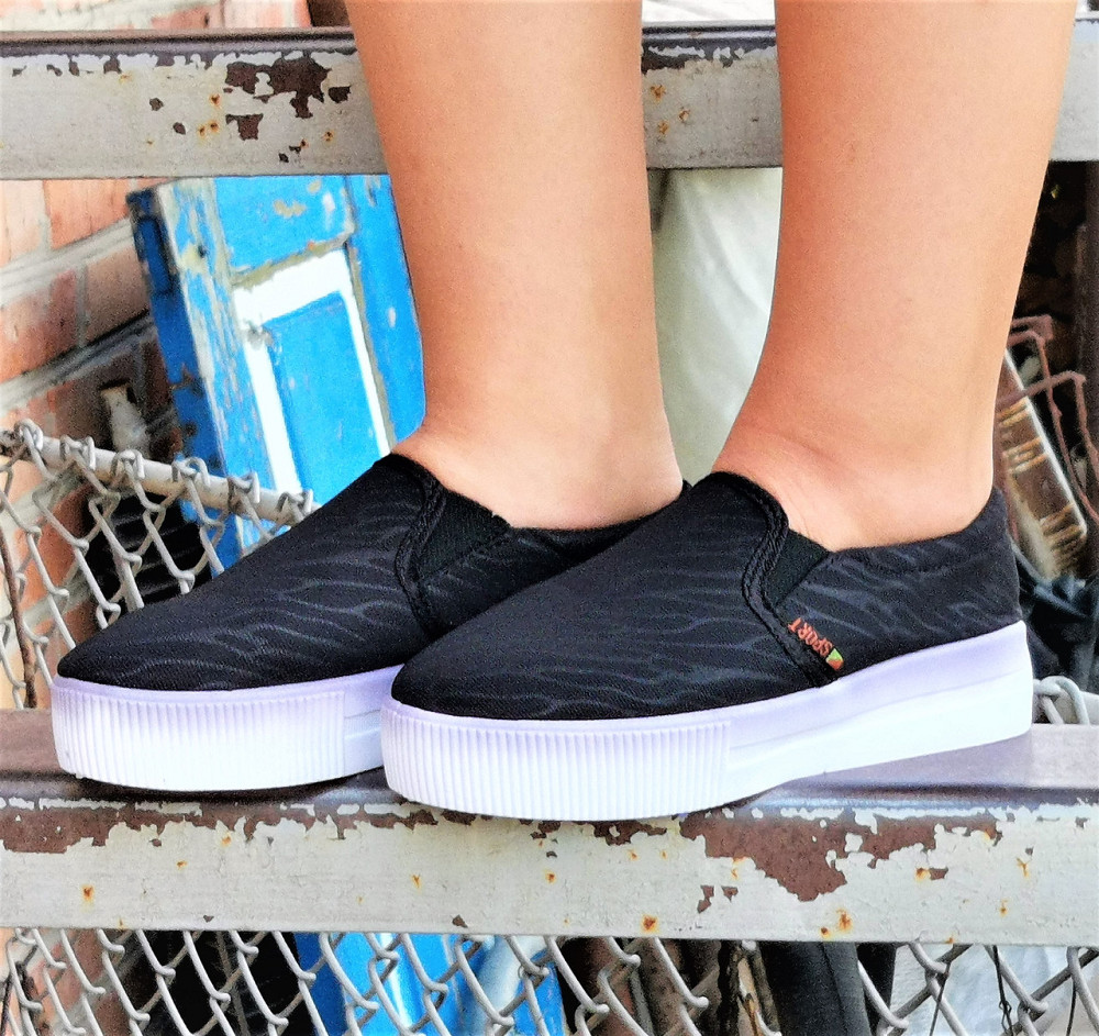 .Женские Черные Слипоны Мокасины на Высокой Толстой Подошве (размеры: 36,37,38,39) Днепр - изображение 4