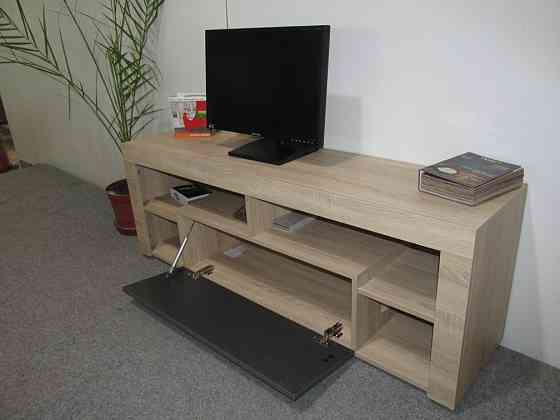 Тумба под телевизор с 4 полками М-ЗОН Джеко 140 Сонома/Антрацит (MZN-031036) Львов