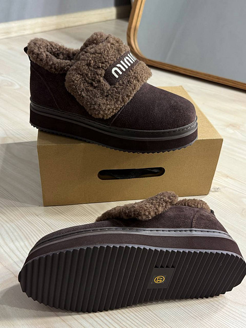 Черевики жіночі Hengji 88-6 на хутрі з липучкою замшеві коричневі, 41, 25,5 см Київ - фото 15