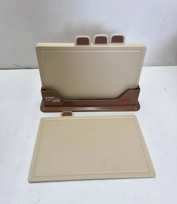 Кухонный набор досок Zepline ZP-00220 5 предметов, с подставкой бежевый Коломия - фото 4