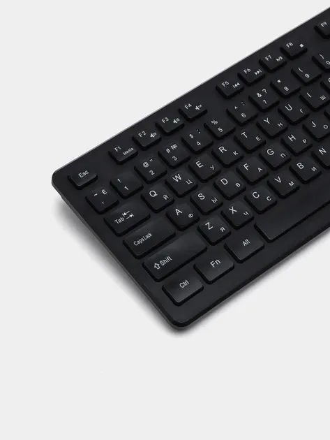 Набір бездротової клавіатури та мишки 2 в 1 8875, чорний, радіоінтерфейс 2.4GHz, компактний комплект Одеса - фото 4