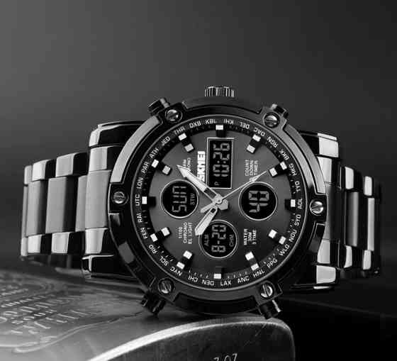 Годинник чоловічий тактичні Skmei Molot Sport Black (2 ремінці) Вінниця