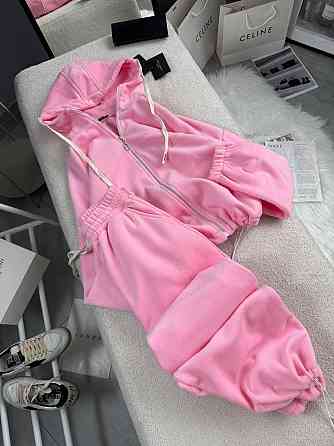 Женский теплый повседневный костюм двойка: кофта и брюки из двухстороннего флиса Розовый, 42/46 Одесса