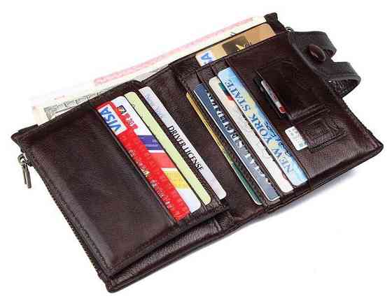 Гаманець Vintage 14602 шкіряний Коричневий Київ