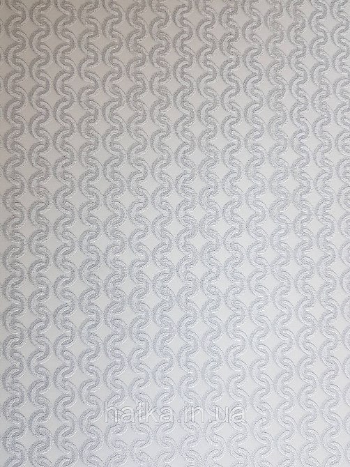 Шпалери метрові вінілові на флізелін Marburg Villa Romana геометрія смужки завитки білі з сріблястим Київ - фото 3