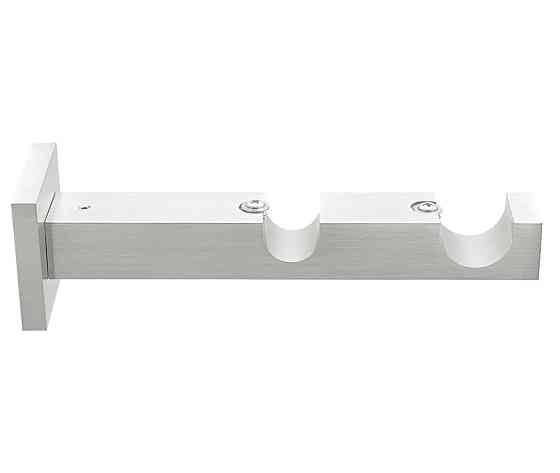 Карниз Orvit Афіна металевий дворядний техно гладка труба кільце металеве Нержавіюча Сталь 25\19 мм 160 см Львов