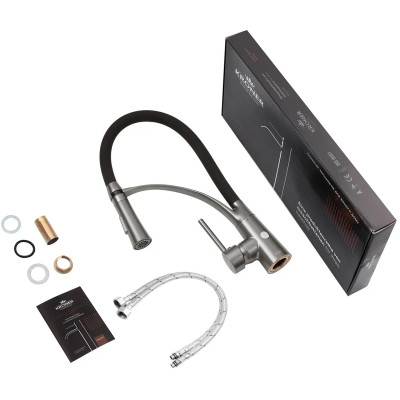 Змішувач Kroner Ersel-GRP03393BLK (CV033800) Вінниця - фото 8