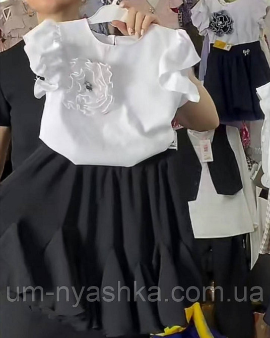 Шкільна блузка короткий рукав з квіткою на 116-140 Кривий Ріг - фото 6