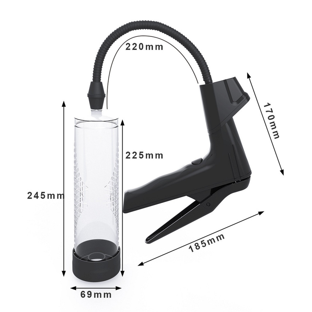 Вакуумна помпа з манометром CANWIN Men Air Gun Penis Pump - P398 Sex Aura Київ - фото 8