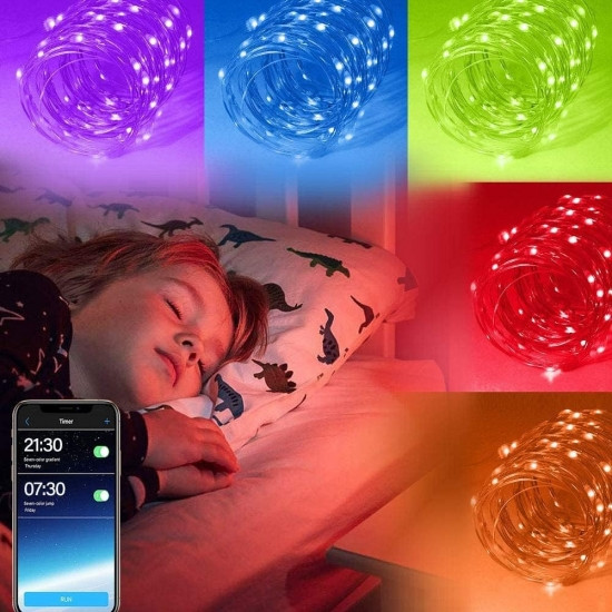 Світлодіодна гірлянда з Bluetooth та пультом RGB 10м Вінниця - фото 3