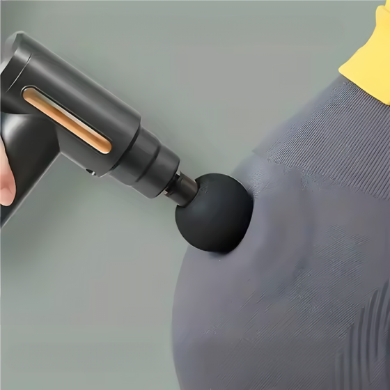 Портативний перкусійний масажер (масажний пістолет) для тіла з вбудованим штучним інтелектом - чорний Київ