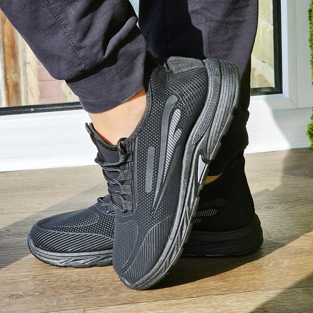 Кроссовки Мужские Чёрные Для Бега Беговые (размеры: 42,43,45) Днепр - изображение 6