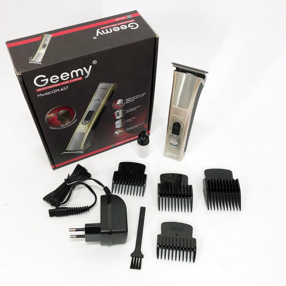 Машинка для стрижки волос для профессионалов Gemei GM-657 Бездротовая машинка стрижки волос AQ-85 Львов - изображение 9