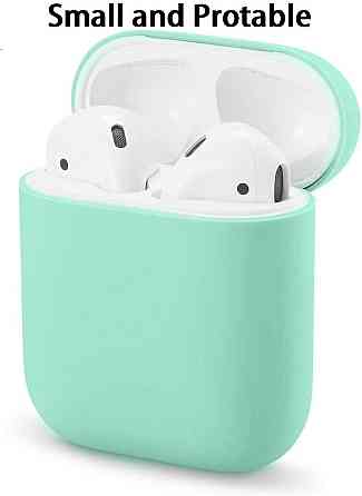 Захисний чохол для Airpods, ультратонкий силіконовий, сумісний з Airpods 1 та AirPods 2 (зелений) Дніпро
