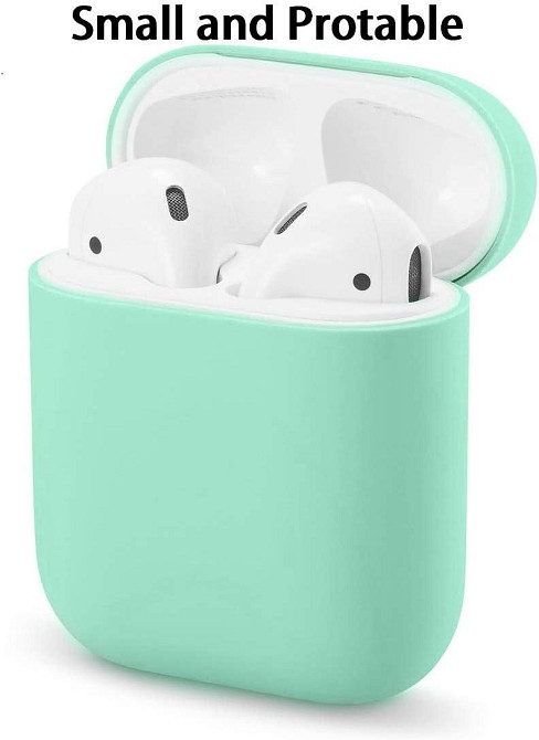 Захисний чохол для Airpods, ультратонкий силіконовий, сумісний з Airpods 1 та AirPods 2 (зелений) Дніпро - фото 3