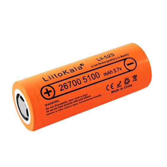 Аккумулятор 26700 LiitoKala Lii-52S 5100мАч 3.6В 20A (Оранжевый) Винница