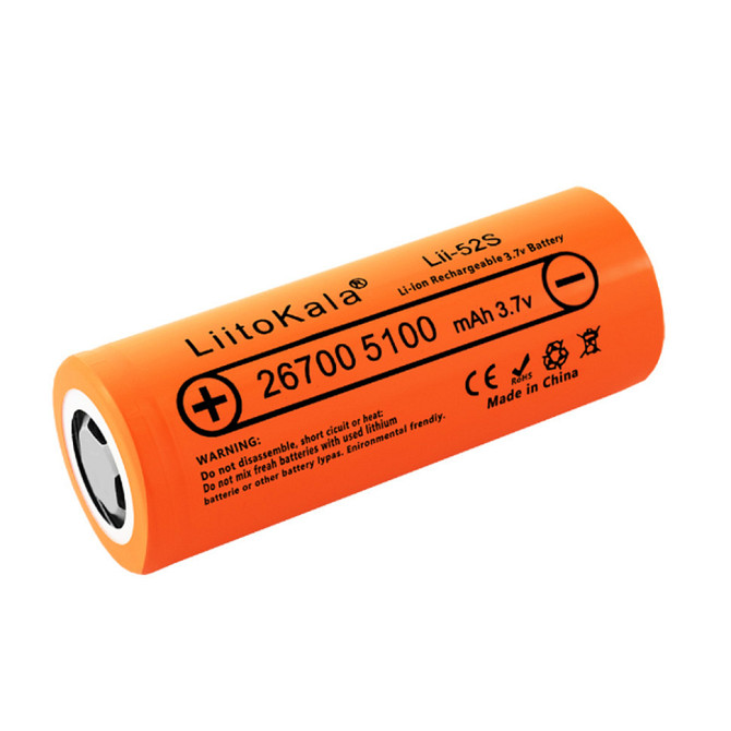 Аккумулятор 26700 LiitoKala Lii-52S 5100мАч 3.6В 20A (Оранжевый) Винница - изображение 1