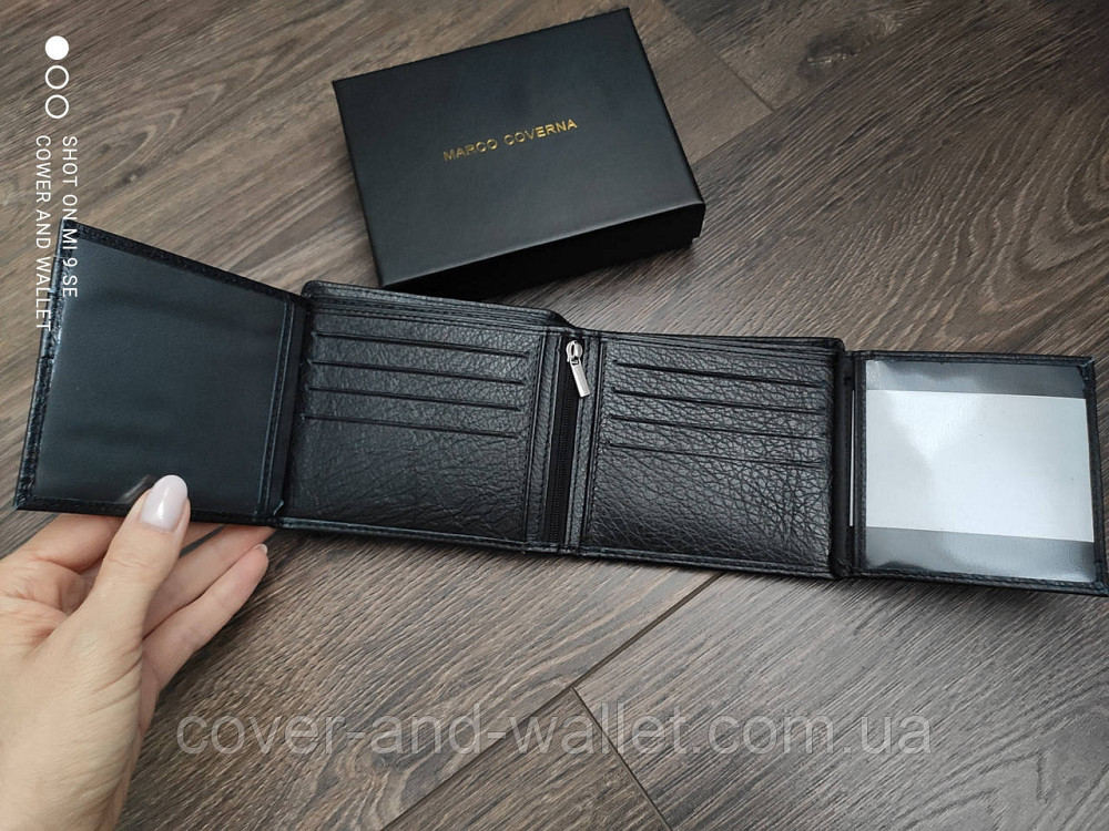 Класичний чоловічий гаманець з натуральної шкіри на багато карток Marco Coverna 107 Київ - фото 3