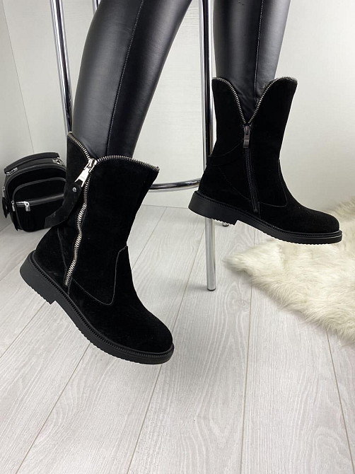 Черевики жіночі D and V 2024 чорні (зима, замша натуральна) (3031) лише 37р. 37 Коломыя - изображение 1