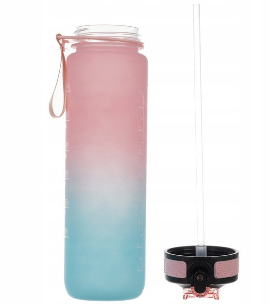 Бутылка 1 литра для воды с мерной трубочкой Trizand (24497) Нововолынск - изображение 3