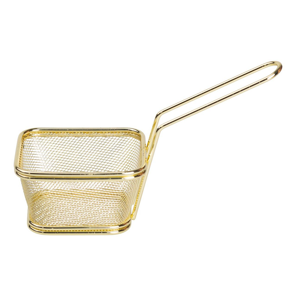 Zhongjing Кошик сервірувальний для подачі картоплі фрі та снеків 10,5×9×5,5 см Золотий HP-19-4- Коломыя - изображение 2