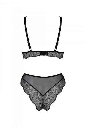Комплект Passion AMBERLY SET black, S/M, бралет і трусики бразиліана Sex Aura Київ