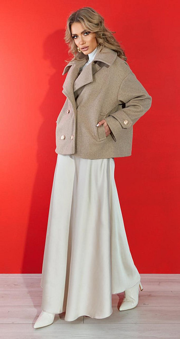 Укорочене пальто з красивим коміром (42) Київ - фото 5