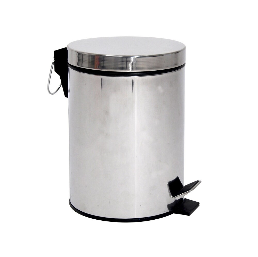 Круглое мусорное ведро Zerix Solo-TC0105 5 л, нержавеющая сталь, цвет SS Color (ZX5897) Харьков - изображение 12