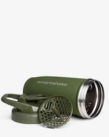 Шейкер спортивний SmartShake металевий Reforce Stainless Steel 30oz/900ml Army Green Кам'янське