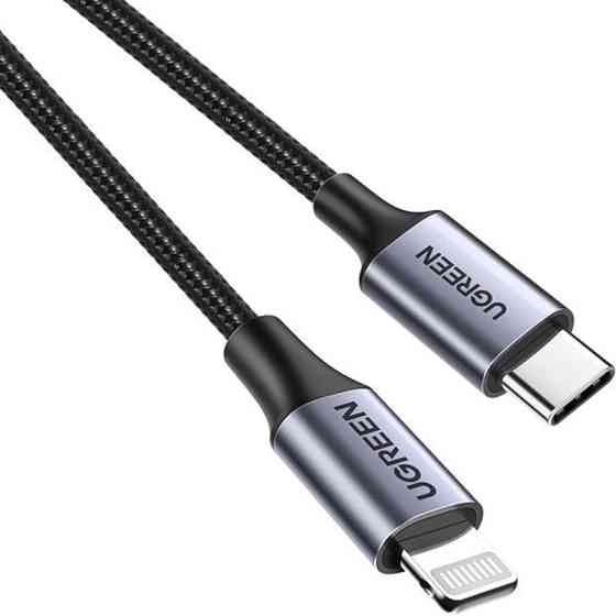 Кабель Ugreen Type-C Male to Lightning Male 3A US304 60759 (Чорний, 1м) Николаев