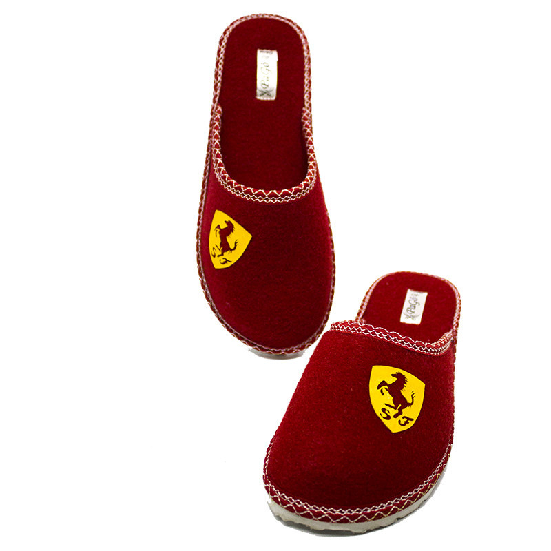 Тапочки чоловічі кімнатні червоні шерсть "SF" закритий носок Одеса - фото 11