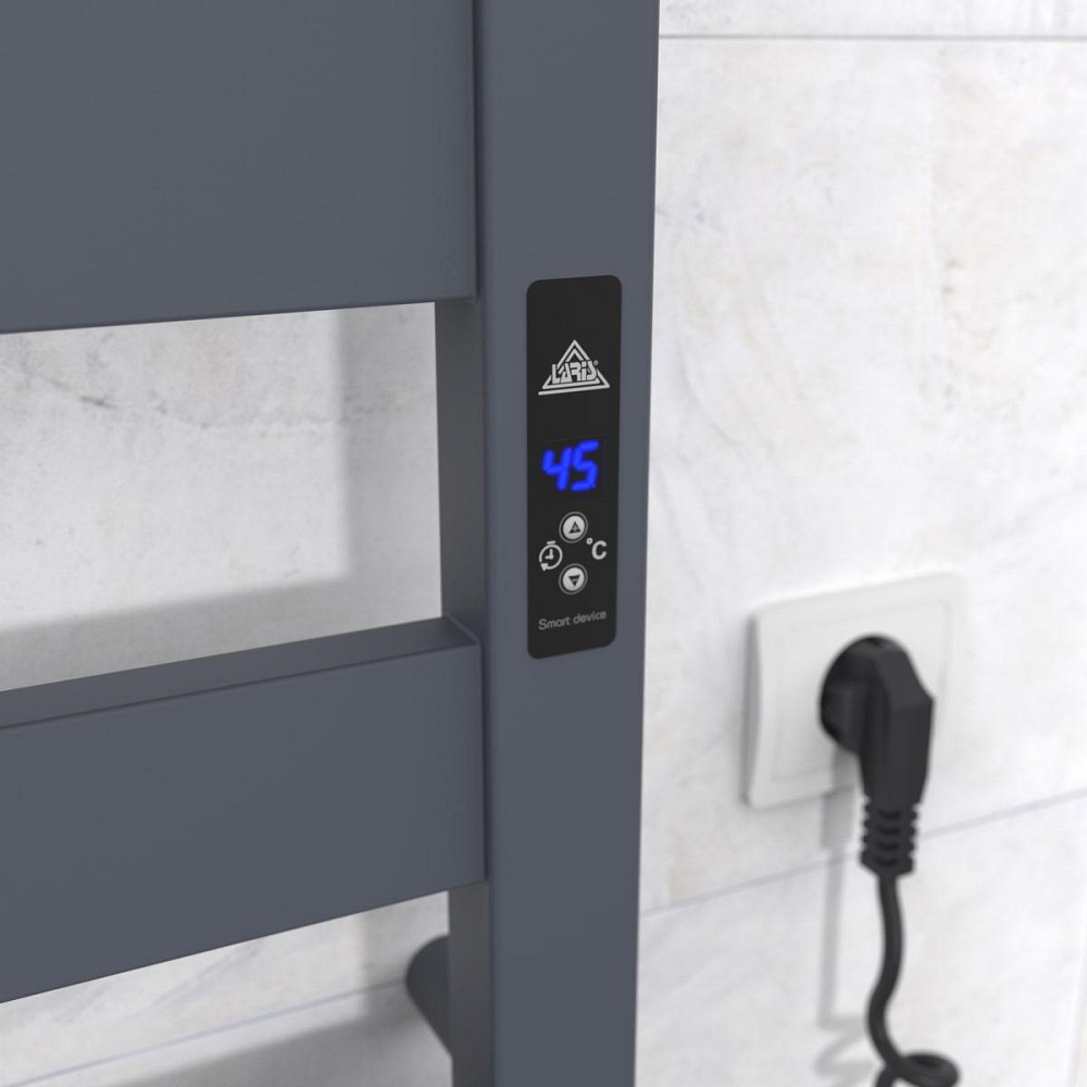 Електрична рушникосушка Laris Зебра Бонд ЧФ(ГМ) 6 500Х800 Е графіт П/П Київ - фото 5