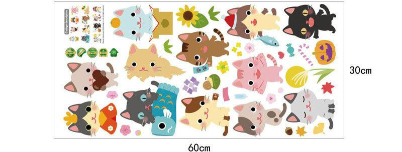 Набір інтер'єрних наклейок Кольорові котики Київ - фото 2