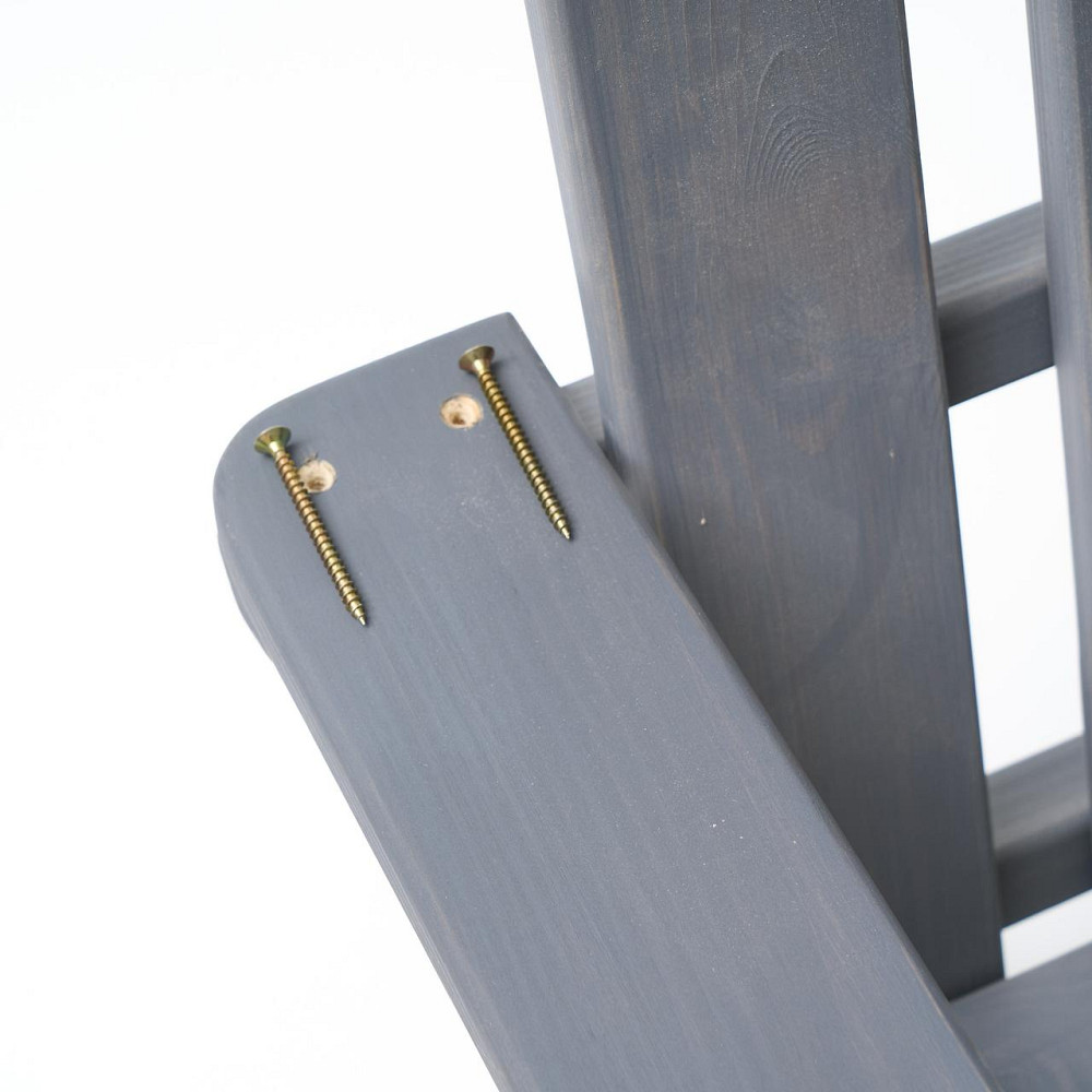 Кресло дачное деревянное складное шезлонг для зоны отдыха дома, дачи, сада, веранды из сосны, цвет графит Каменец-Подольский - изображение 7