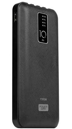 Портативный внешний аккумулятор Power Bank Powerway TX108 10000mAh (Черный) Винница - изображение 2