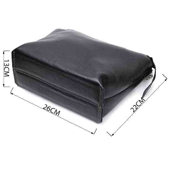 Якісна жіноча сумка з натуральної шкіри GRANDE PELLE 11655 Чорна Київ