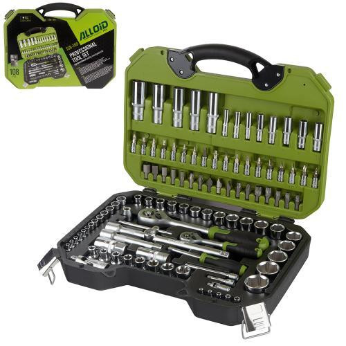 Hабір інструменту  Alloid 1/2" и 1/4" 6-гр.108 предметов (TSN-108 ) Одеса - фото 1
