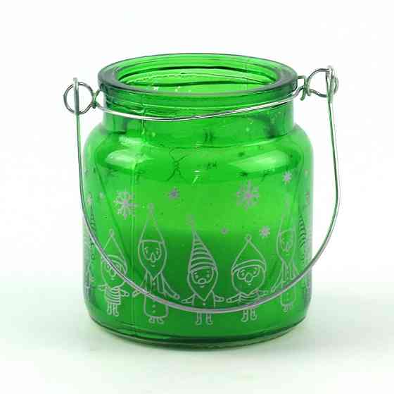 Свічка у скляній підставці, зелена Рівне